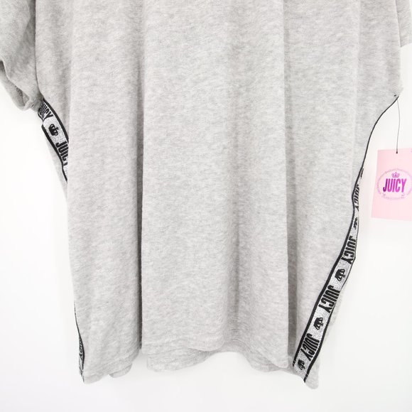 2-Piece Set Juicy Couture Terry Cloth Gray Black Short Sleeve Top Joggers XL - Picture 11 of 15